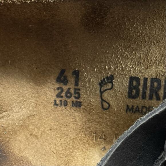 Birkenstock Arizona Oiled Leather Sandals Womens 41 US 10-10.5 Slide Black - Picture 8 of 9